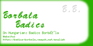 borbala badics business card
